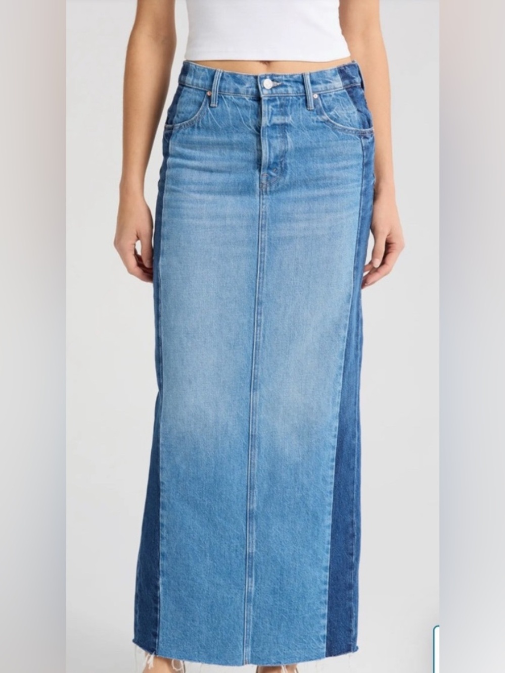 MOTHER Two-Tone Blue Women’s Maxi Skirt Size 34